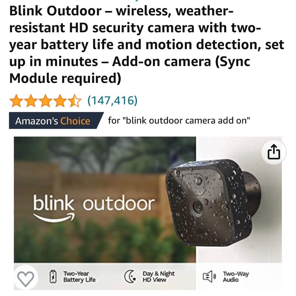 Blink Outdoor security  Camera